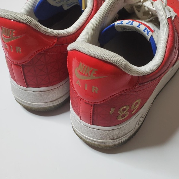 Nike Air Force 1 Detroit Pistons 89 Champs Red CI9882-600 Size 10.5 Sneakers - Picture 3 of 5